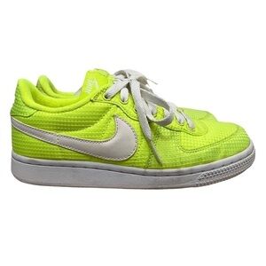 Nike Legend Neon Yellow & White Lace Up Sneakers 6